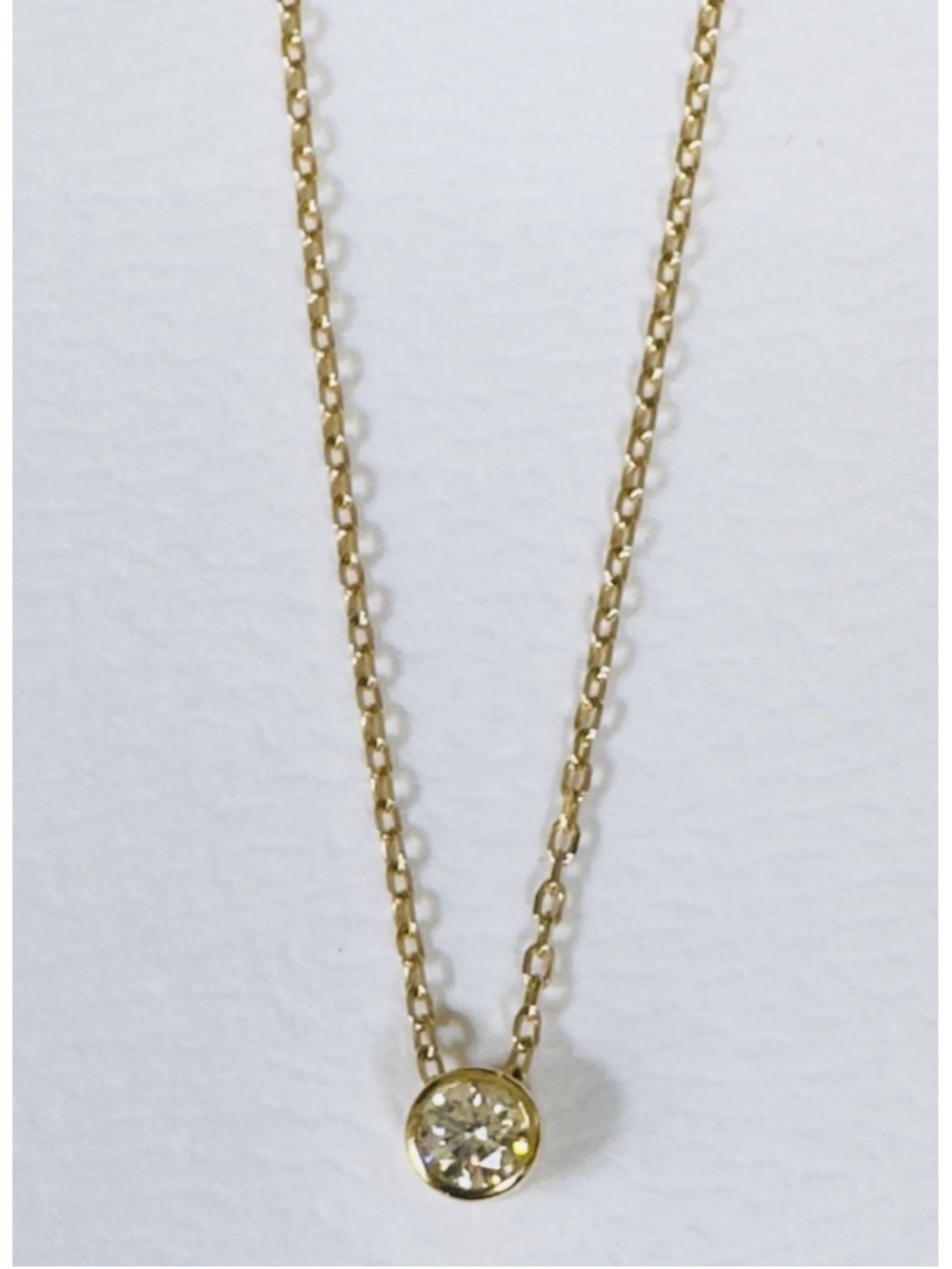 Pandora Era Bezel 14k Gold Lab-grown Diamond Pendant Necklace 0.15ct TW